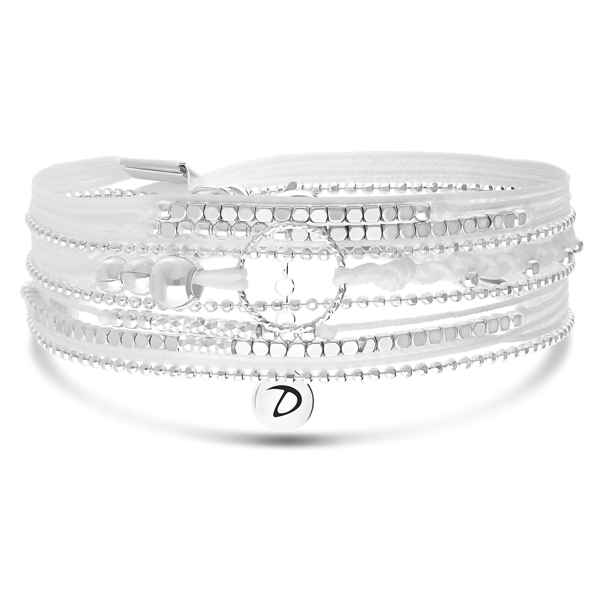 Bracelet 3 Tours Argent 925 Blanc Hématite Le Somptueux