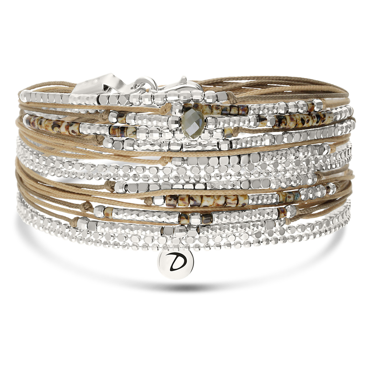 Bracelet 2 Tours Argent 925 Léopard L\' Audacieux