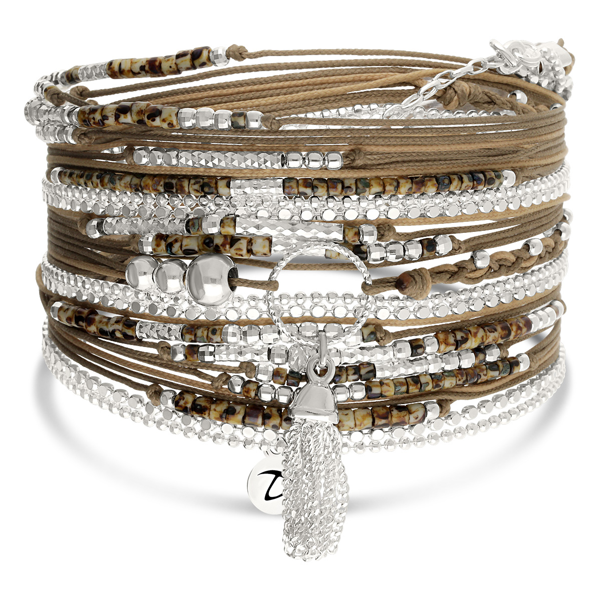 Bracelet 3 Tours Argent 925 Léopard Le Pompon