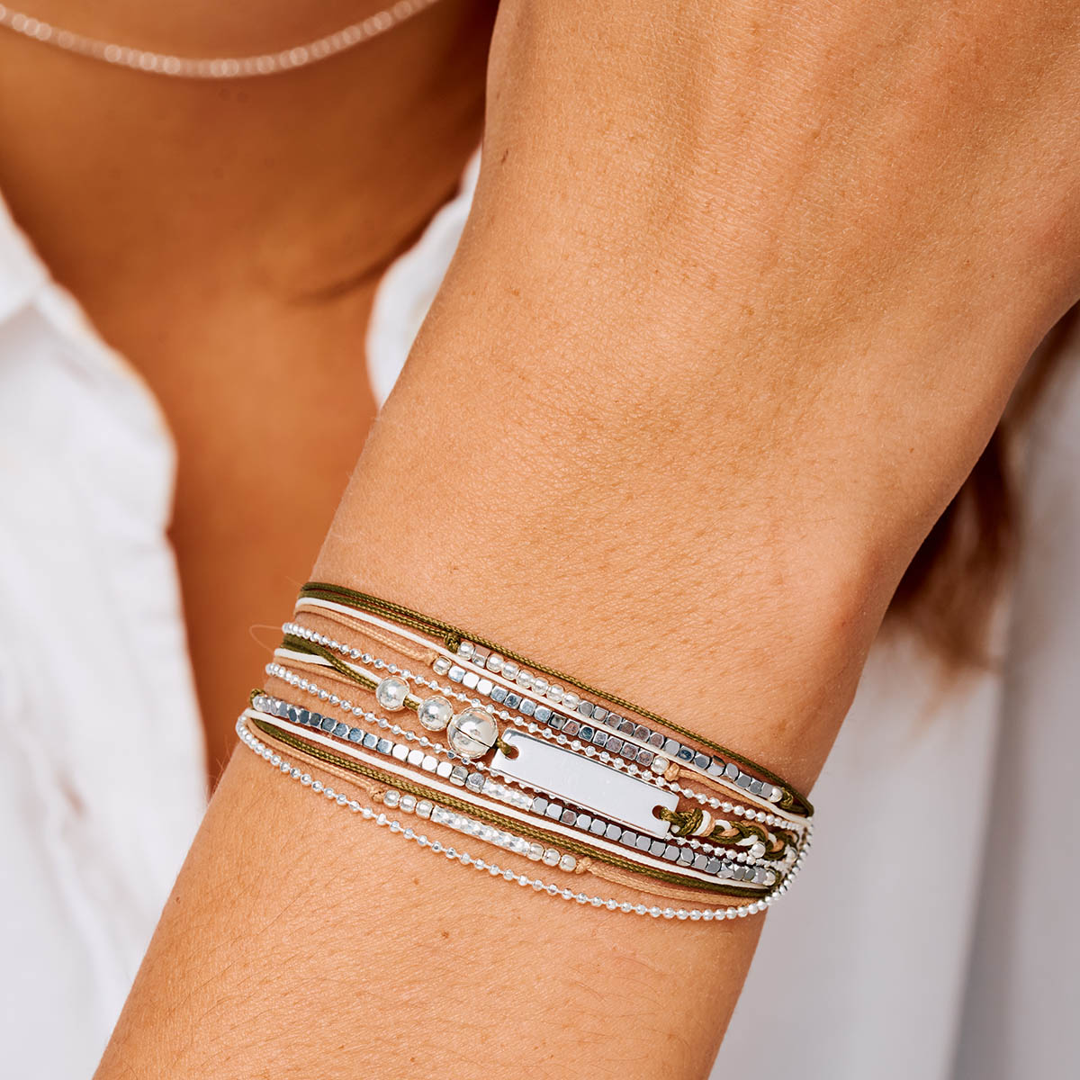 Bracelet Boules Argent 925 Rhodié – 18 Cm – Dolly-Bijoux – Made In France