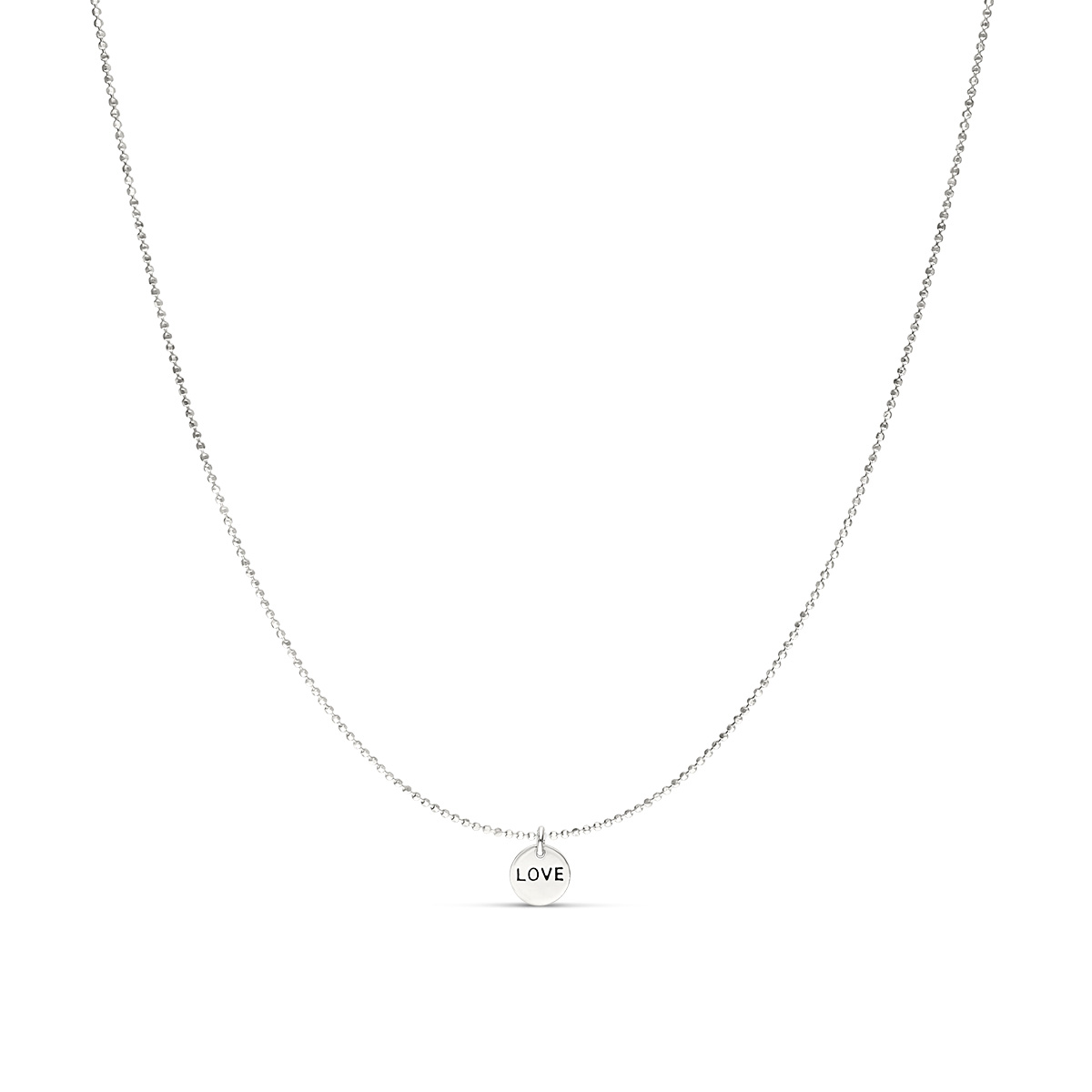 Collier Chaîne Argent 925 Pastille Love