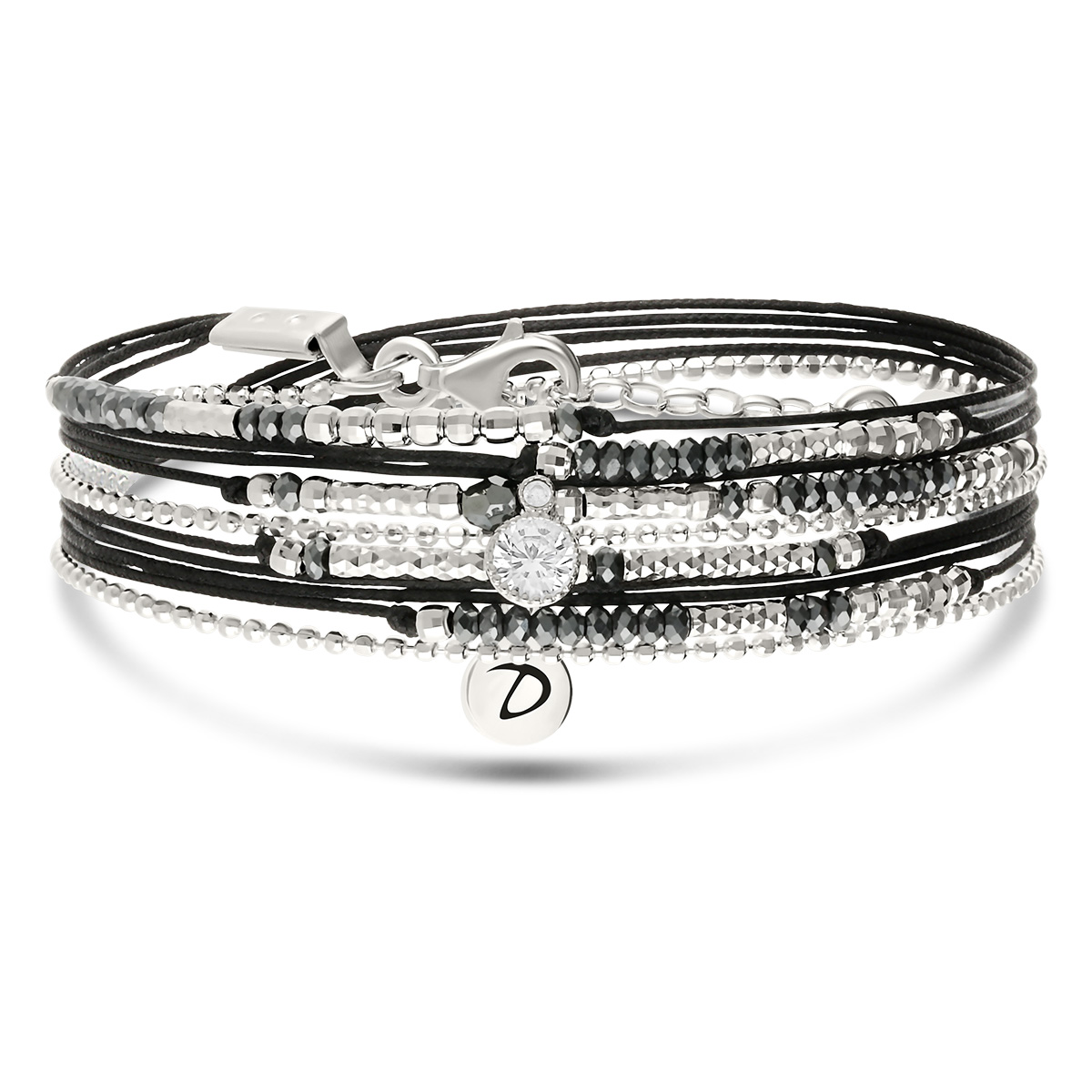 Bracelet 2 Tours Argent 925 Noir L’ Oxyde Sauvage