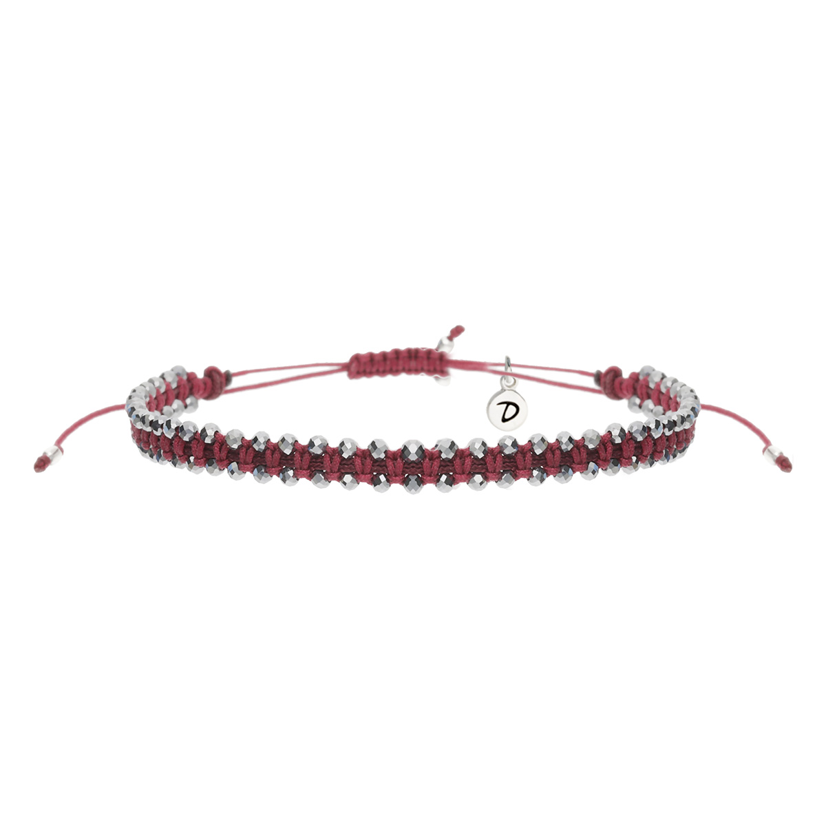 Bracelet Le Magnifique en Argent 925 Bordeaux Pierre Fines Térahertz