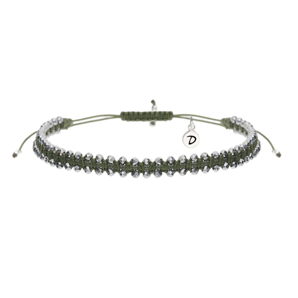 Bracelet Le Magnifique en Argent 925 Kaki Pierre Fines Térahertz