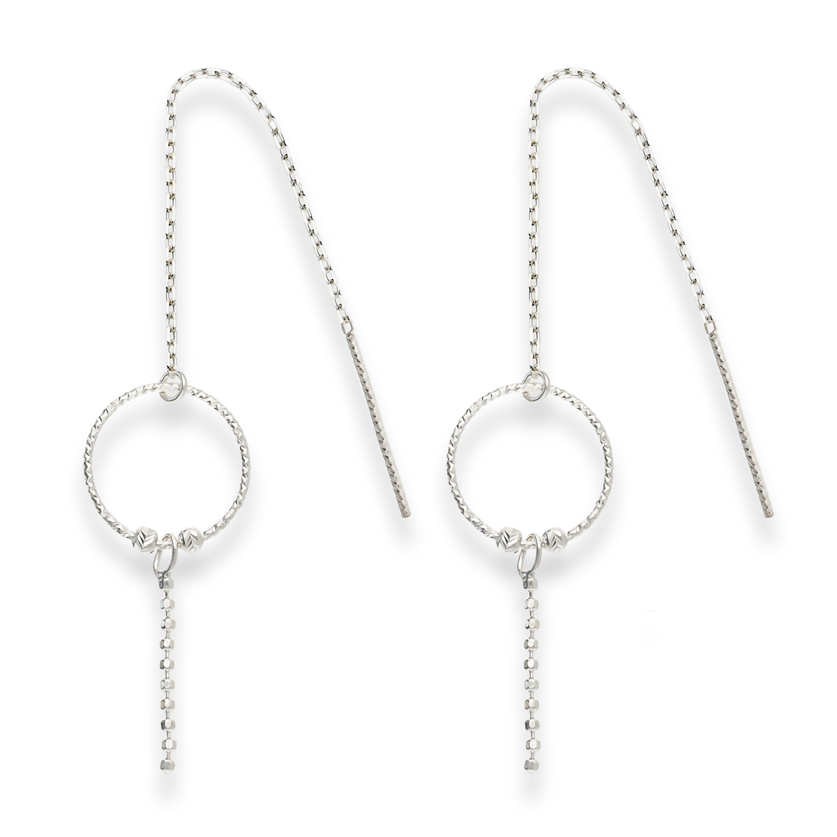 Boucles Pendantes Argent 925 Chaîne Rebelle