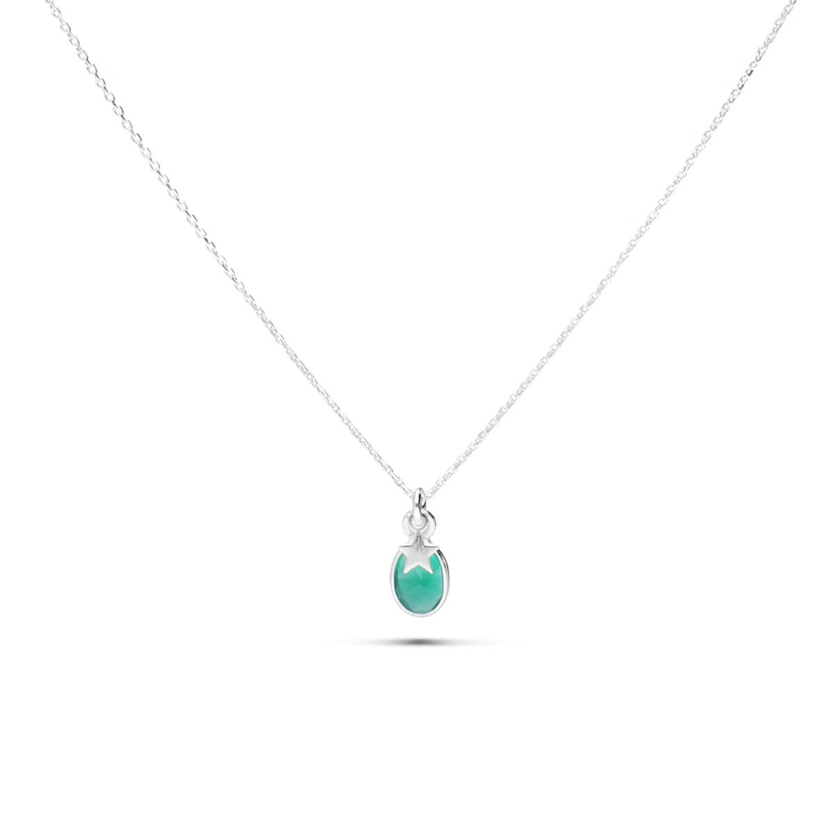 COLLIER MENDI - OVAL ONYX VERT