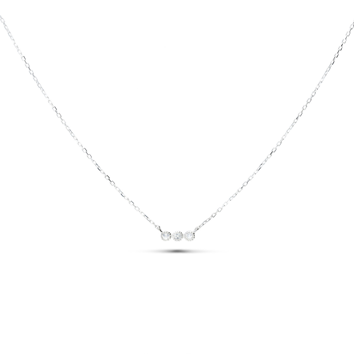 COLLIER TROIS PETITES PIERRE DE LUNE OPALINE
