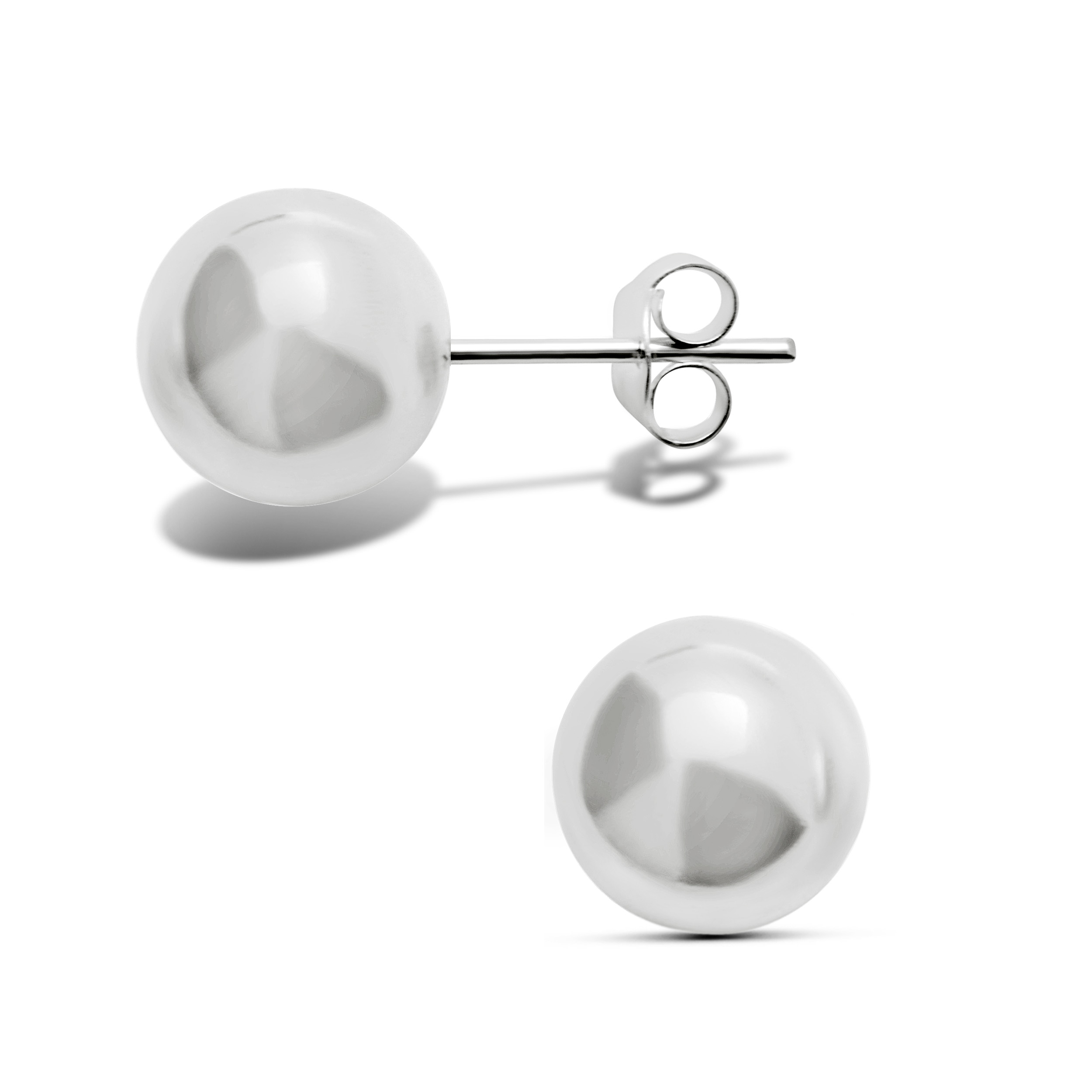 DIRECT OREILLES BOULE ARGENT 10MM
