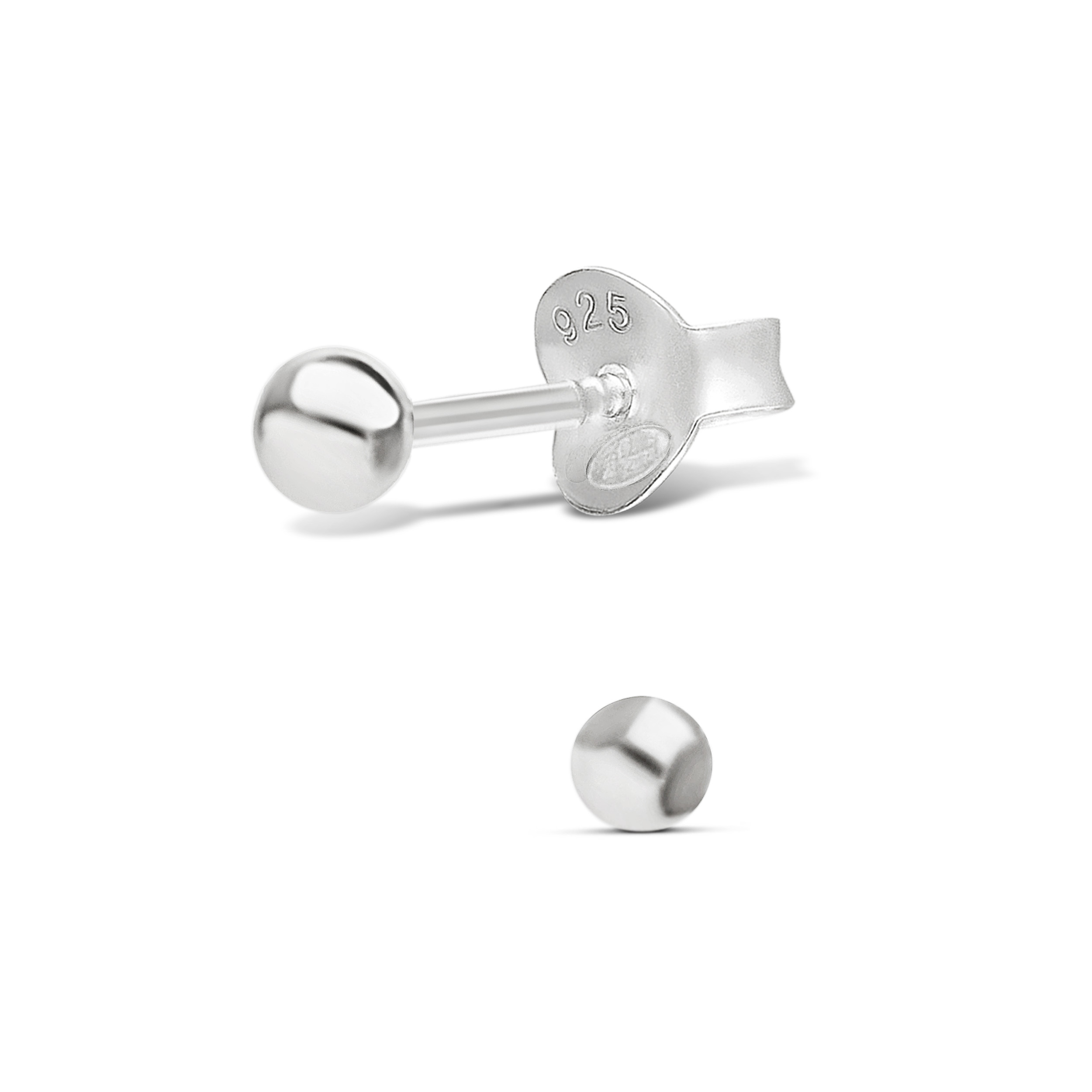 Boucles D'oreilles De Type Puce En Argent Ornées De Coeurs En Cristal Blanc Diamant