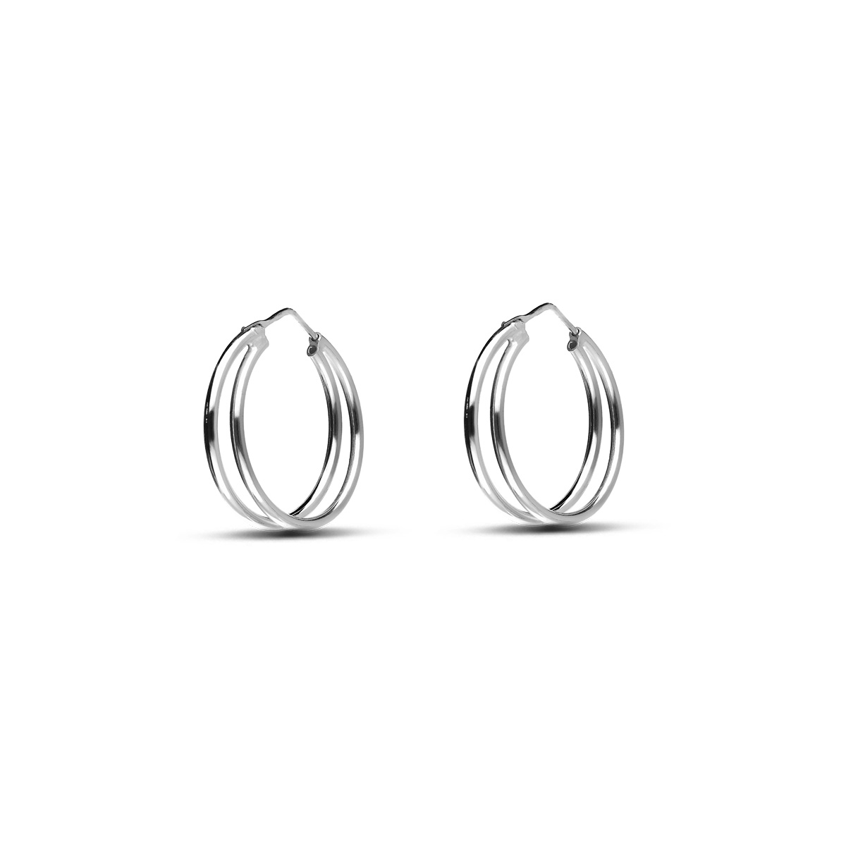 CRÉOLES DOUBLE ANNEAUX 20MM MACEIO