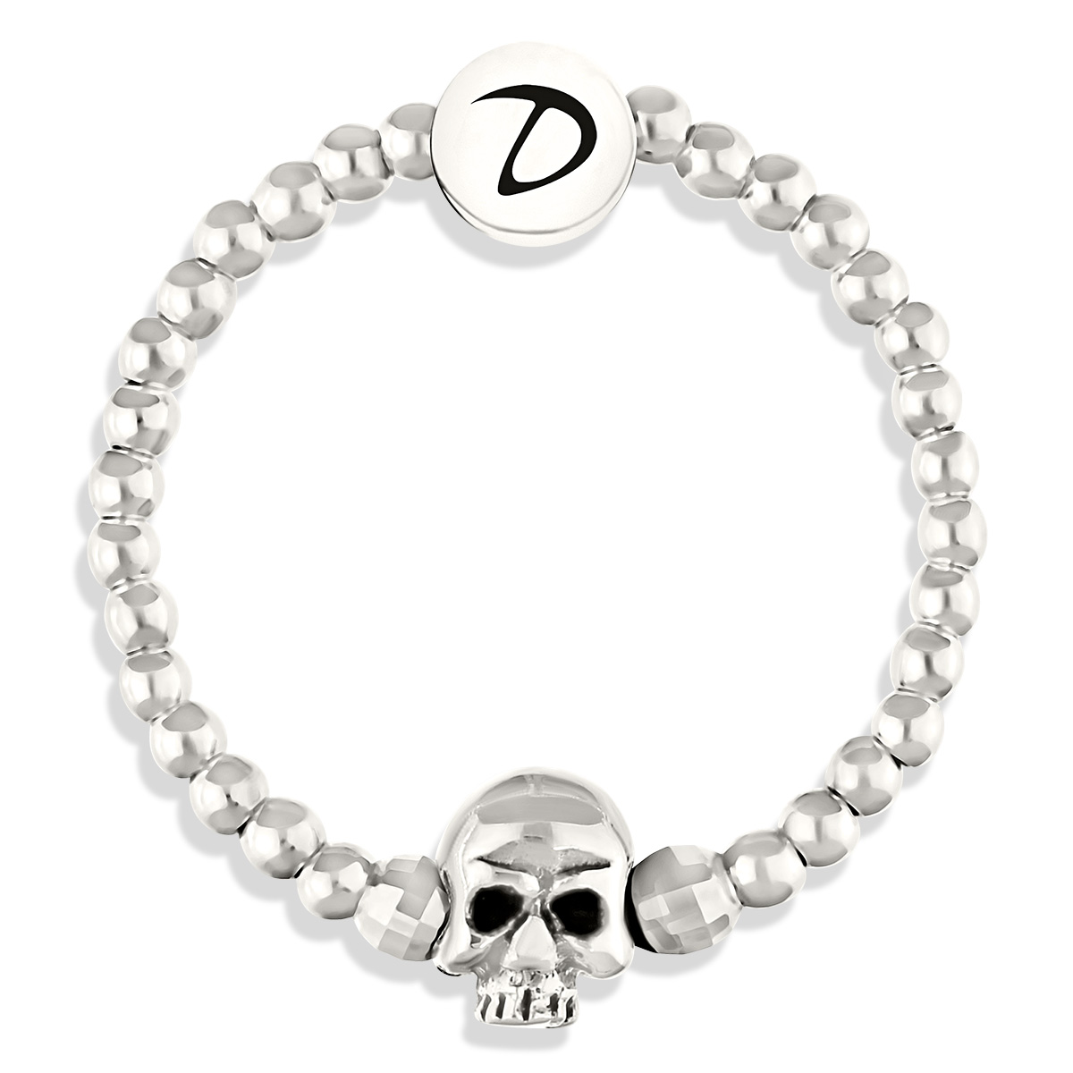 BAGUE ELASTIQUE TETE DE MORT