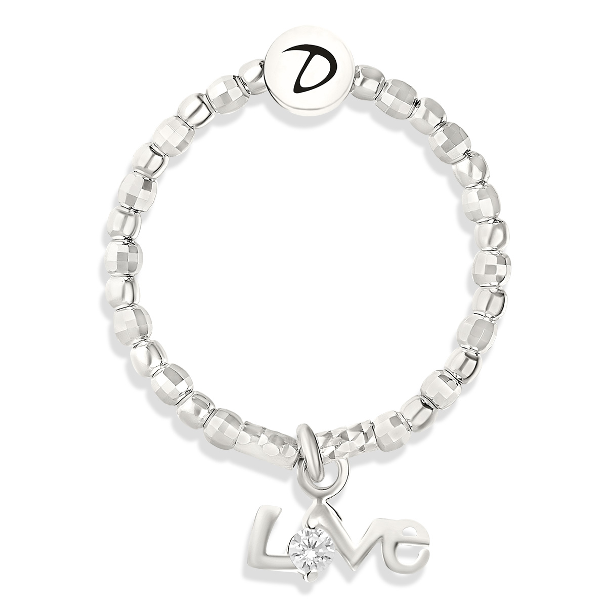BAGUE ÉLASTIQUE LOVE OXYDE