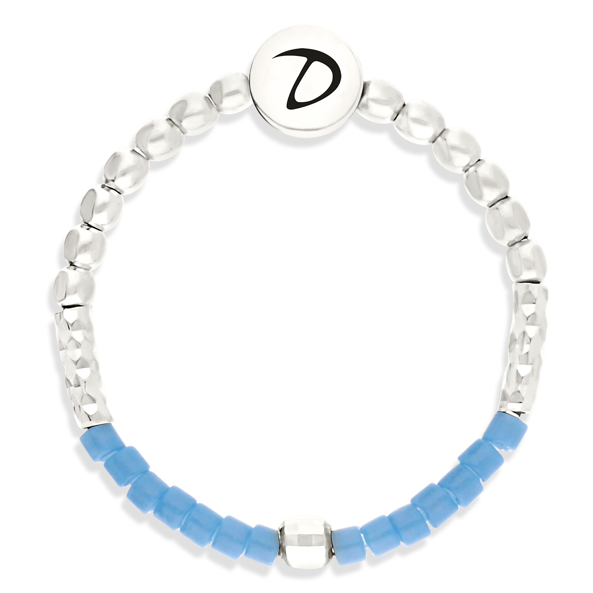 BAGUE BLEU NUIT ET SILVER