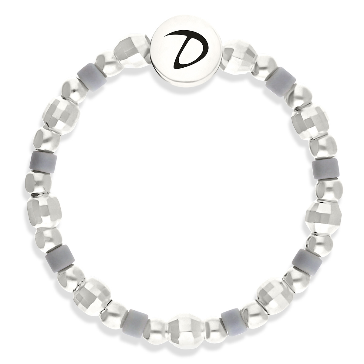 BAGUE ELASTIQUE BASIC GRIS MAT