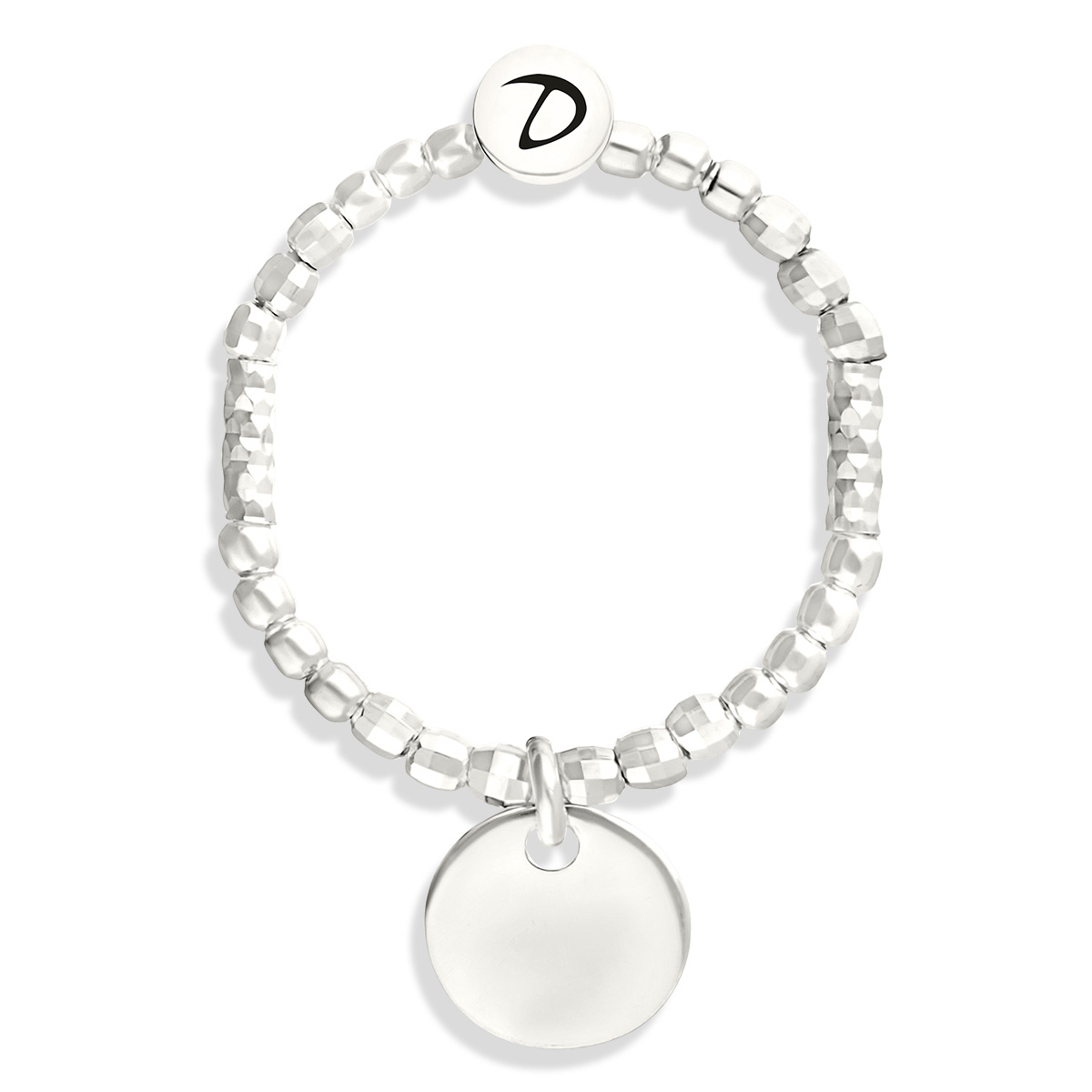 BAGUE ÉLASTIQUE ARGENT PASTILLE
