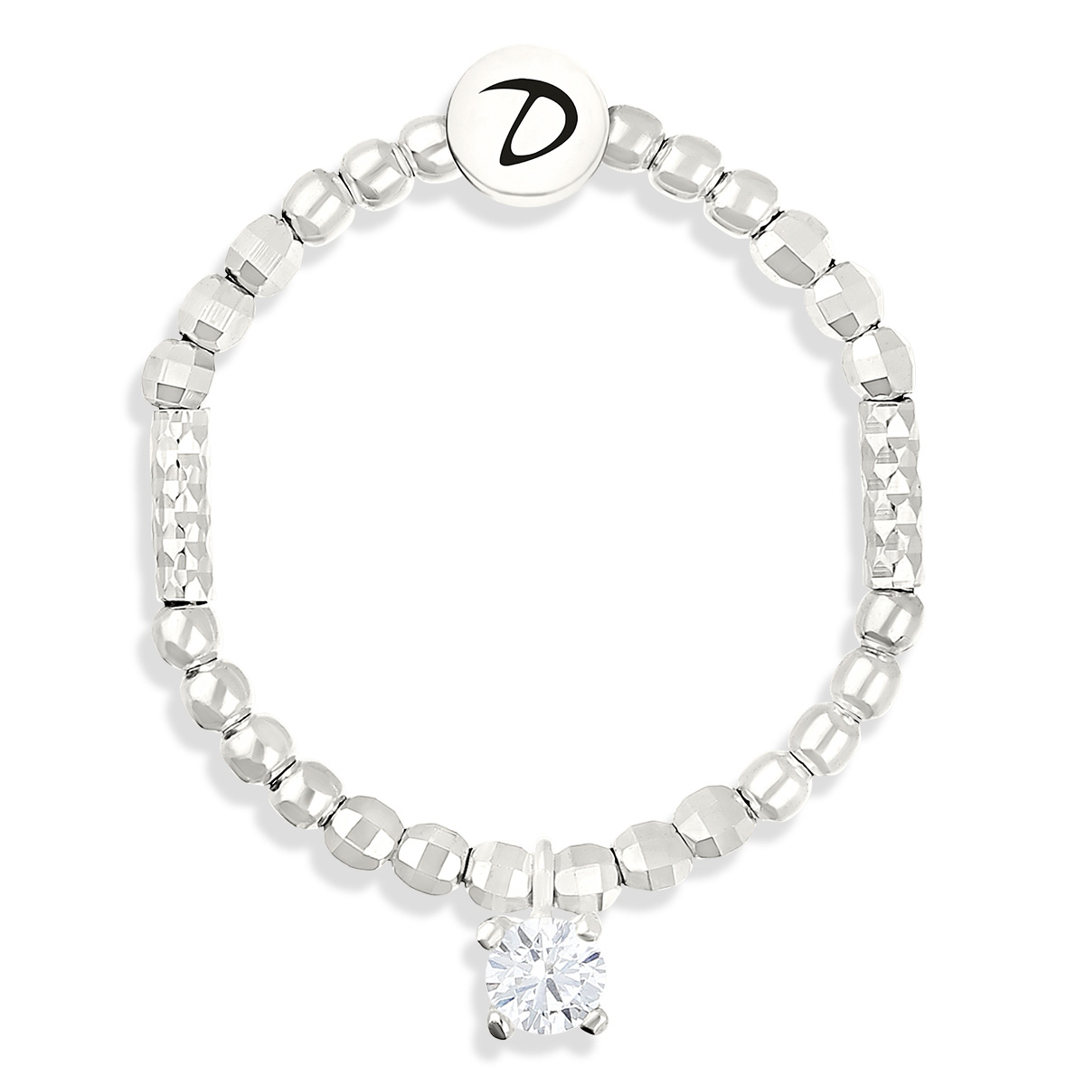 BAGUE ELASTIQUE MINI OXYDE SILVER