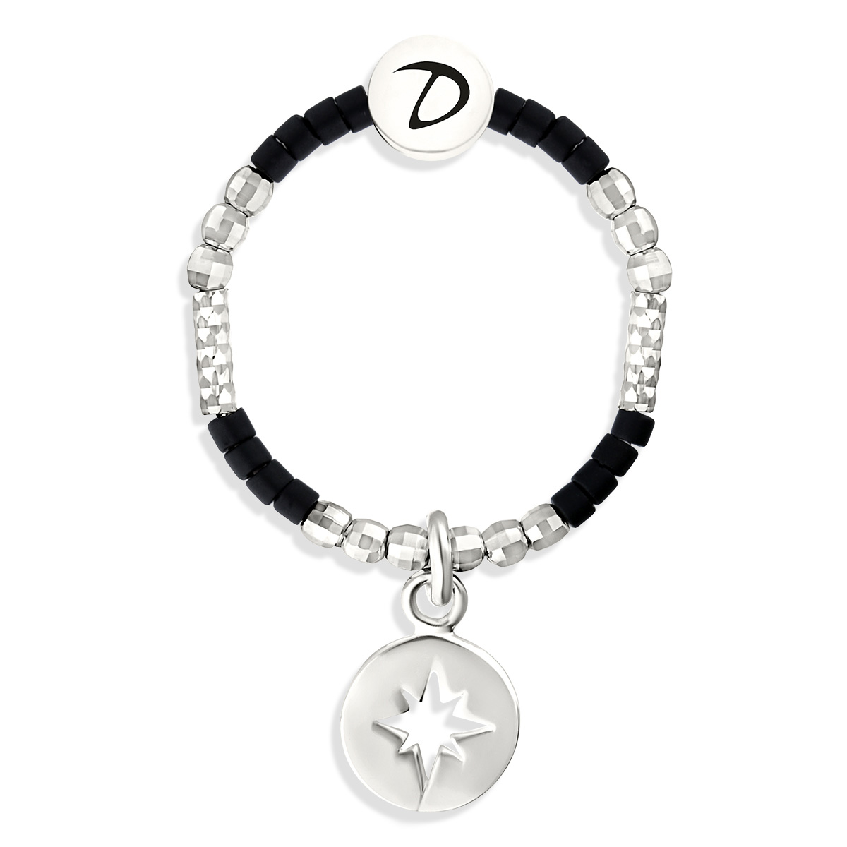 BAGUE ÉLASTIQUE MIYUKI NOIR ETOILE DU NORD