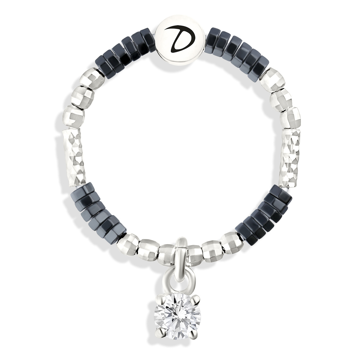 BAGUE ELASTIQUE OXYDE HEMATITE