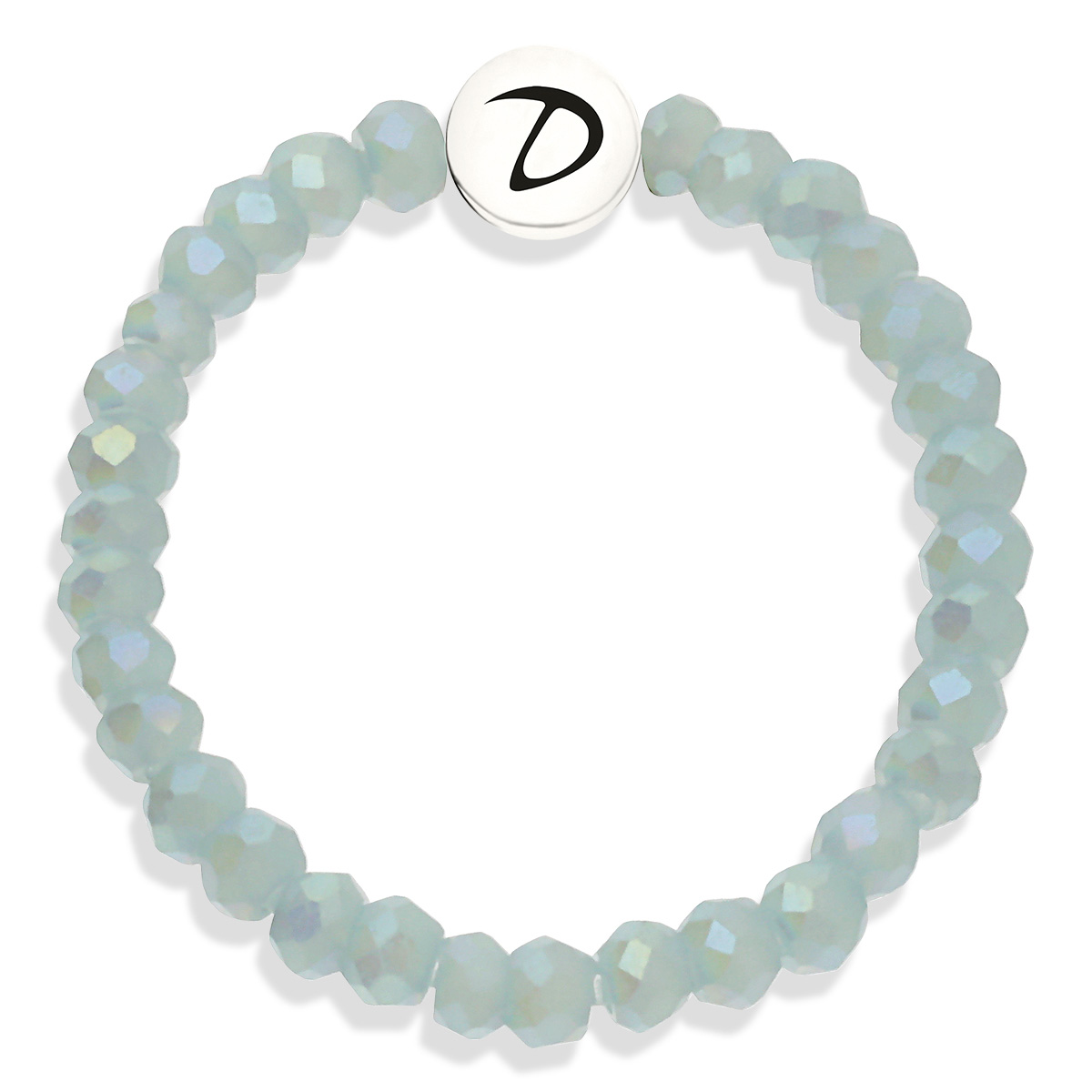 BAGUE ÉLASTIQUE BLEU-CLAIR Argent 925