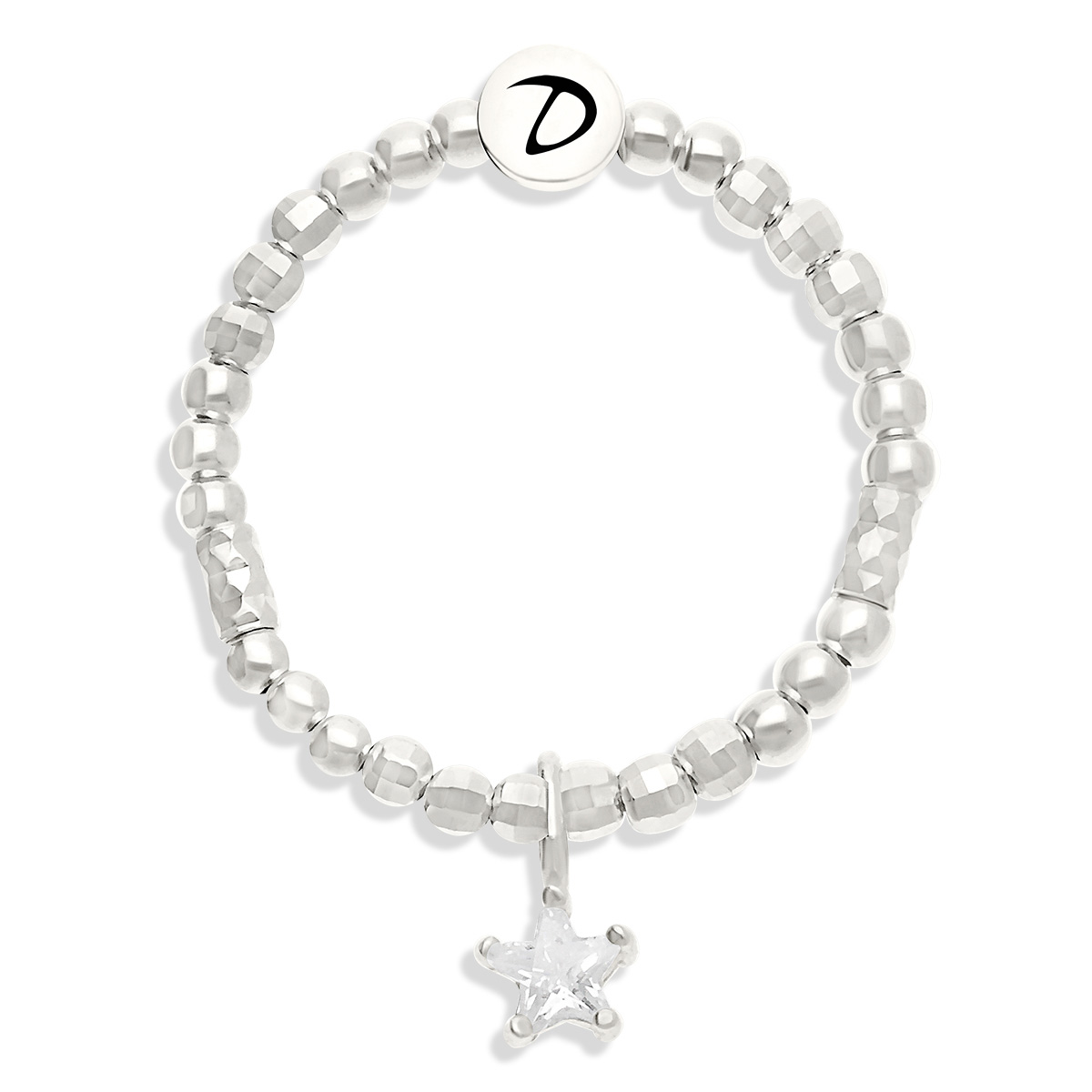 BAGUE ÉLASTIQUE ÉTOILE OXYDE DE ZIRCONIUM Argent 925