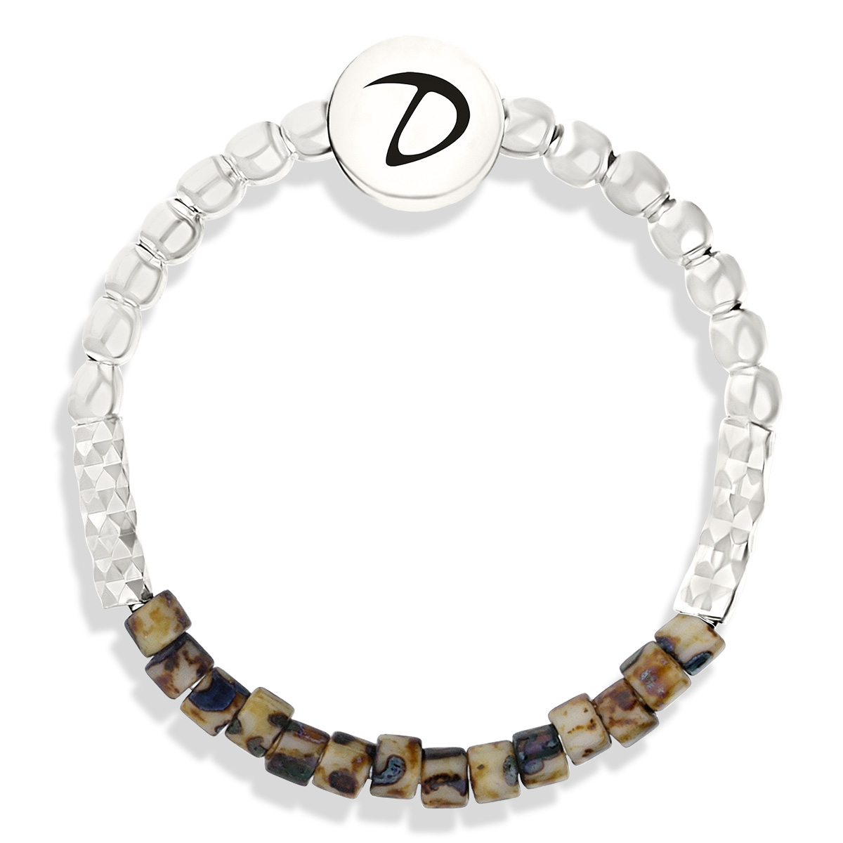 BAGUE LEOPARD PERLES ARGENT
