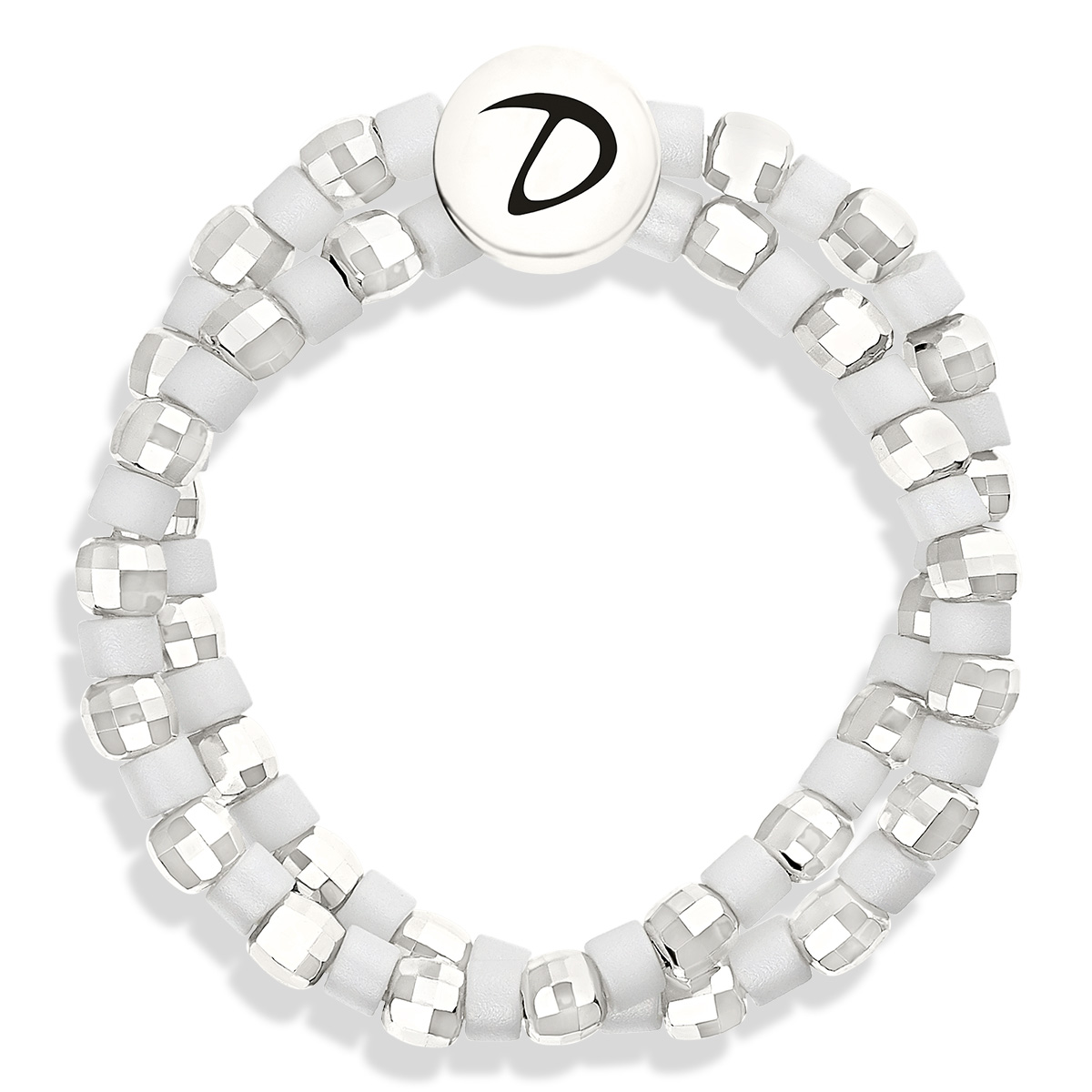 BAGUE DOUBLE ELASTIQUE MIYUKI BLANC