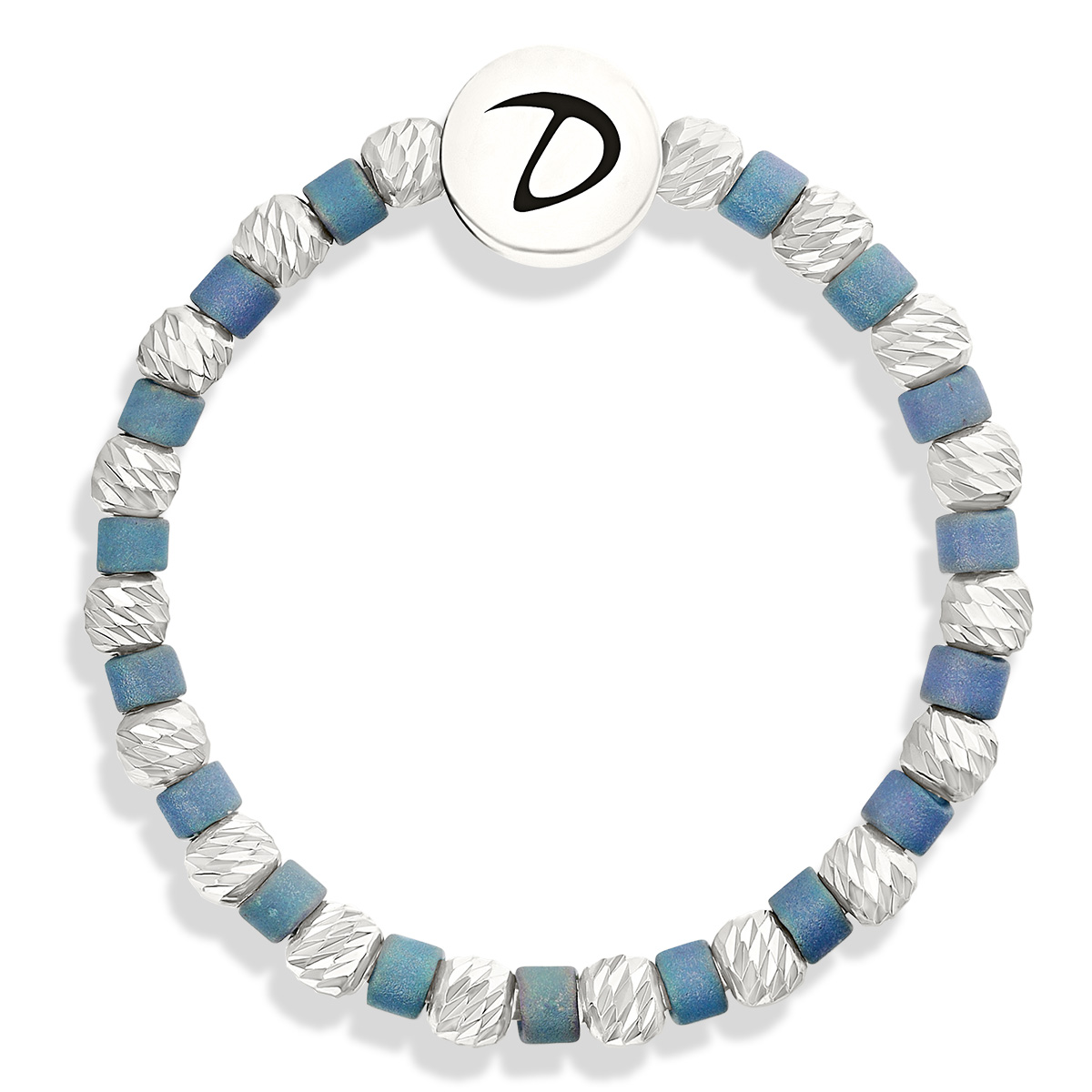 BAGUE ELASTIQUE FACETTÉE MIYUKI BLEU
