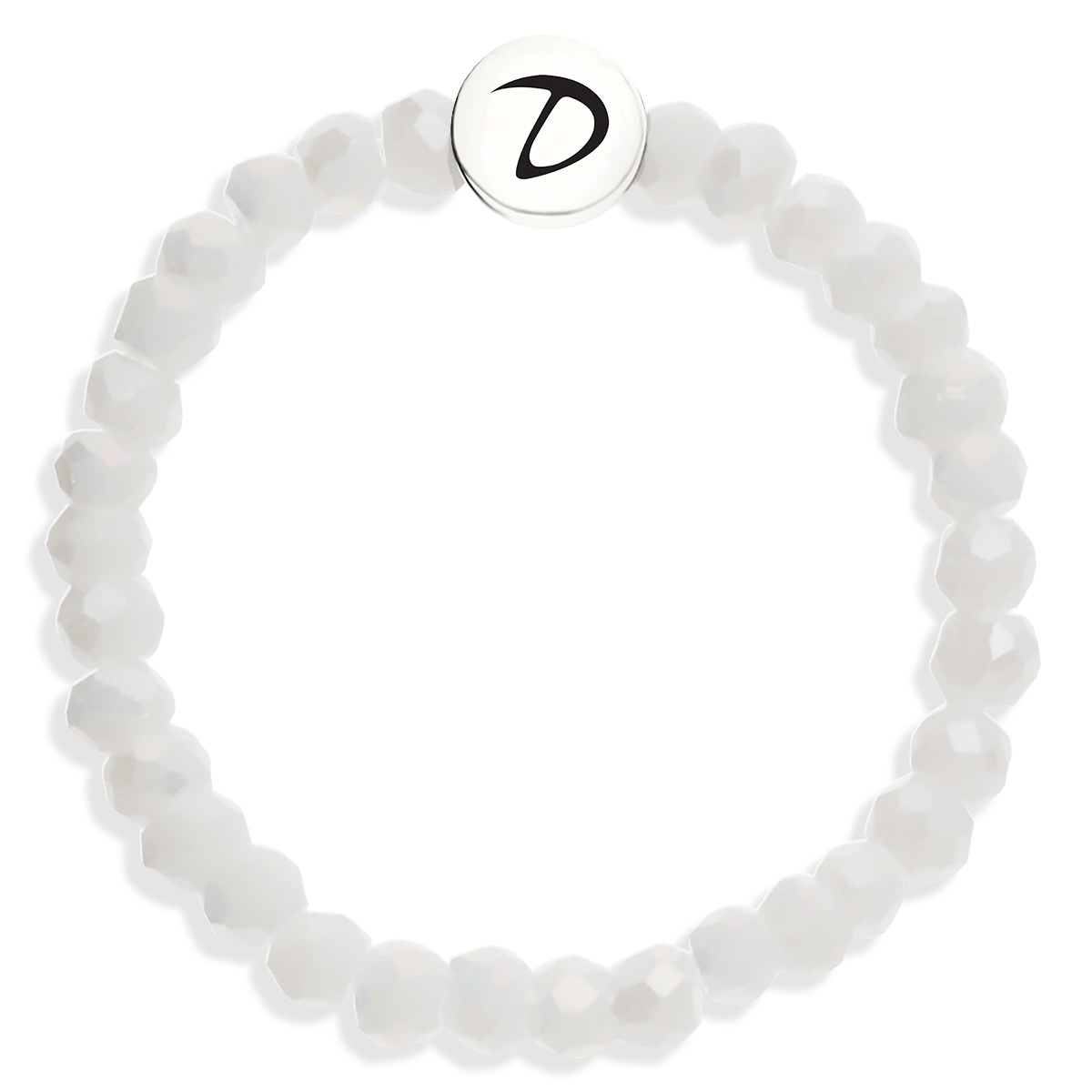 Bague Élastique Argent 925  Blanche