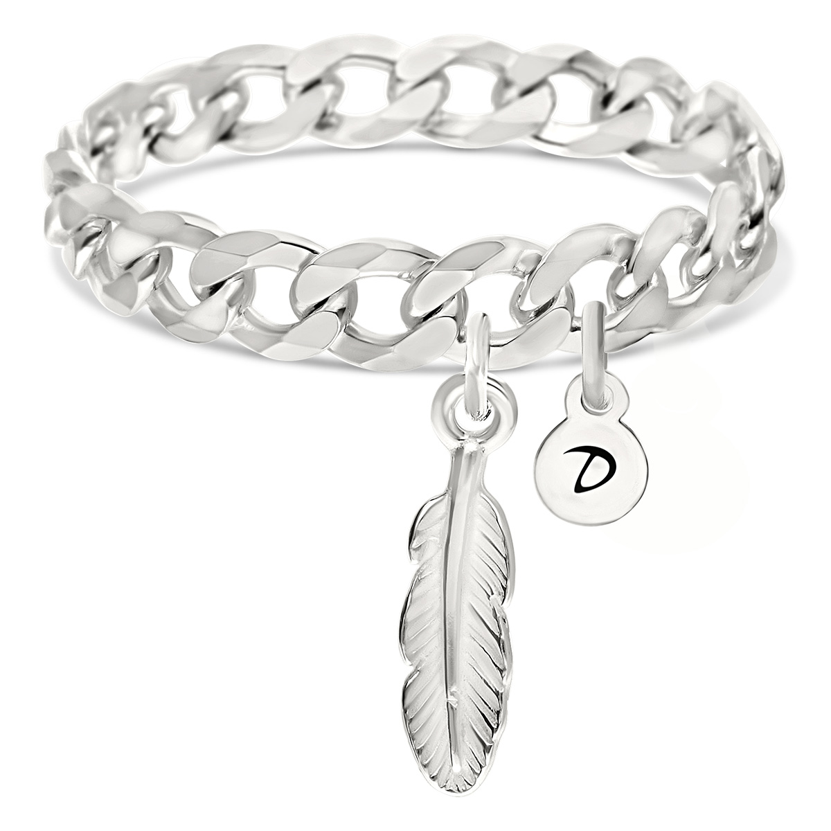 BAGUE CHAÎNE SAN FRANCISCO - PLUME