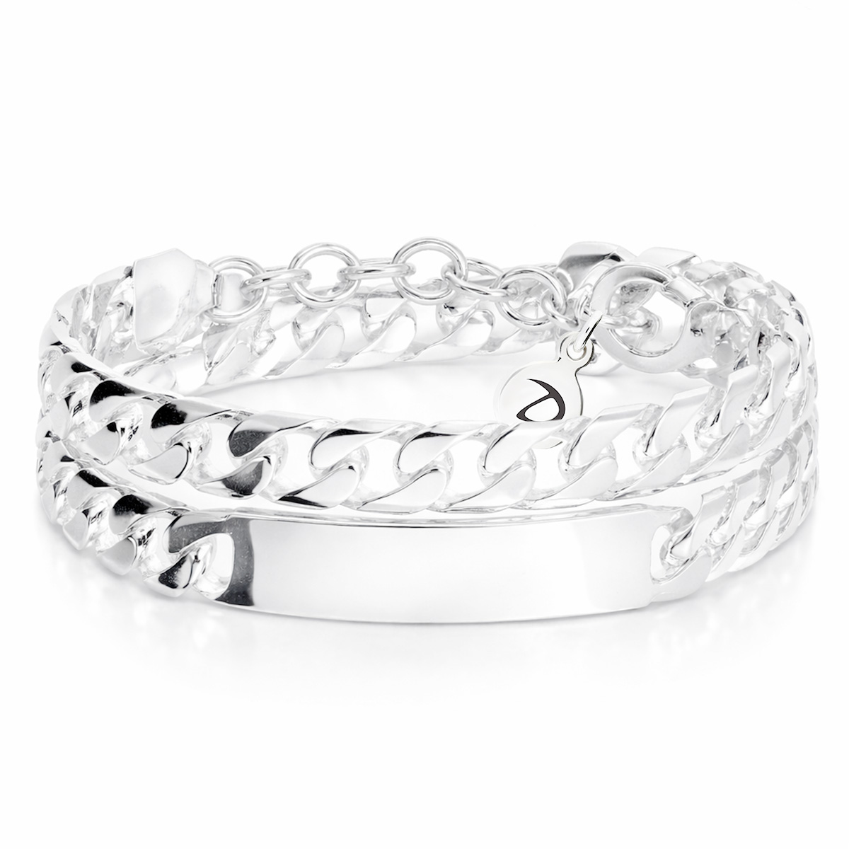 BRACELET GOURMETTE LARGE 8x12MM DOUBLE TOURS