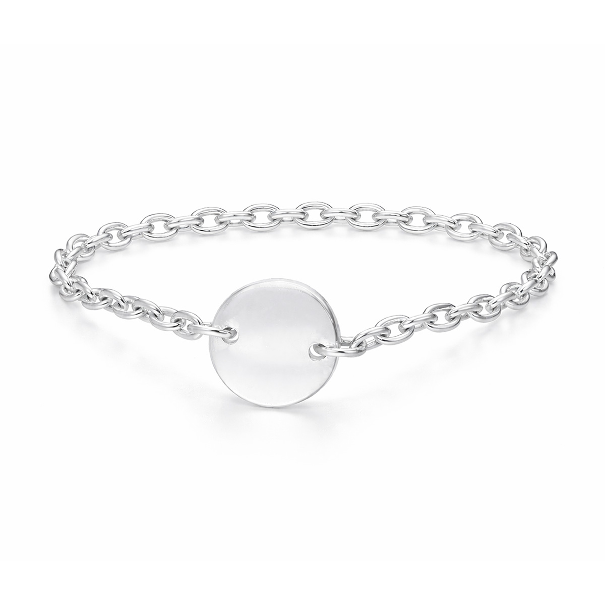BAGUE CHAINE PASTILLE LISSE