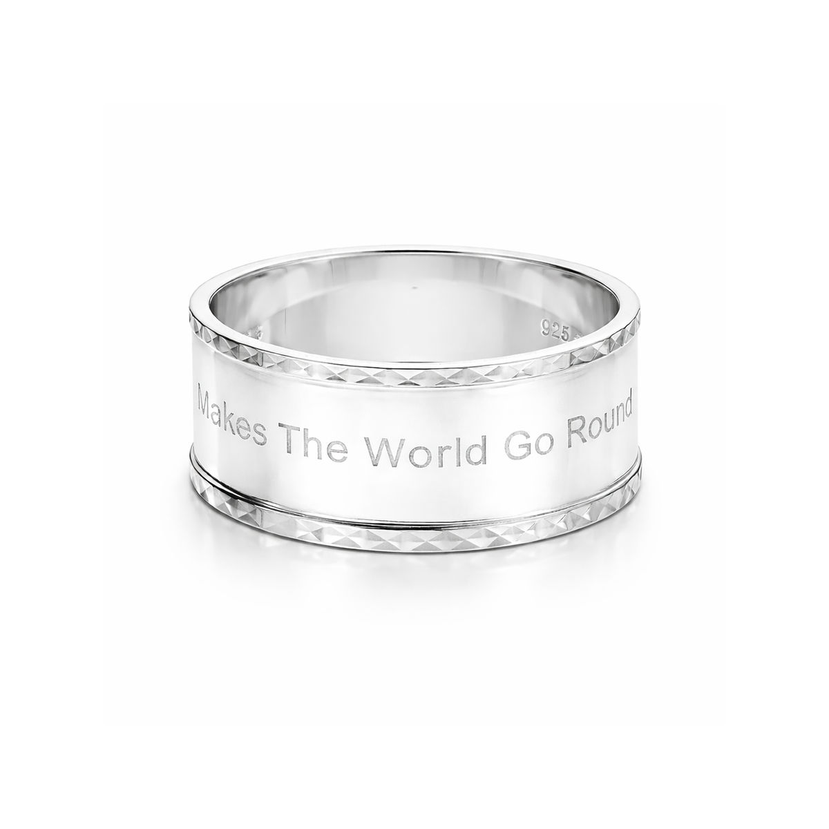Bague en Argent 925 LOVE MAKES THE WORLD GO ROUND