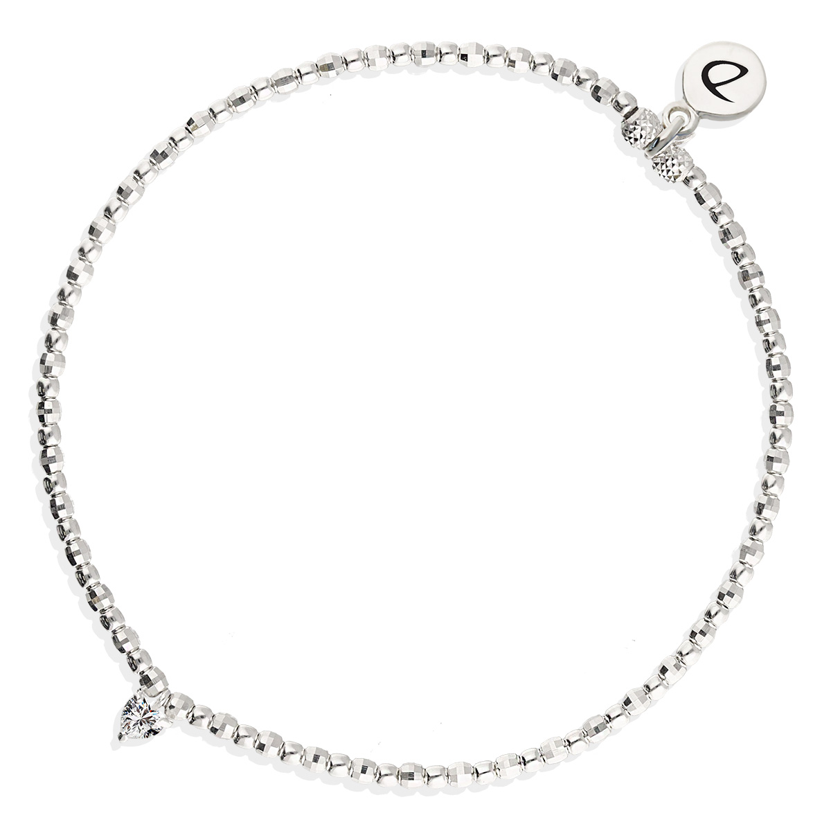 BRACELET ELASTIQUE PETIT COEUR OXYDE