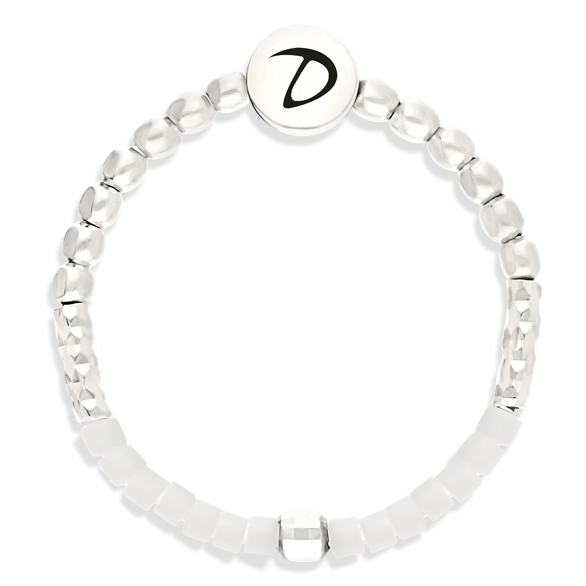 BAGUE BLANC ET SILVER