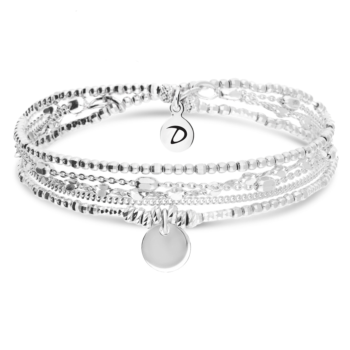 BRACELET ESSENTIAL SILVER PASTILLE Argent 925 Gravable
