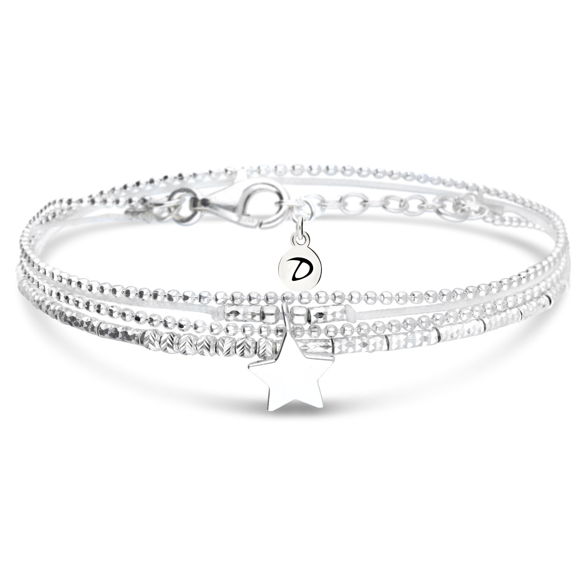 BRACELET DOUBLE TOURS BLANC BABY STAR