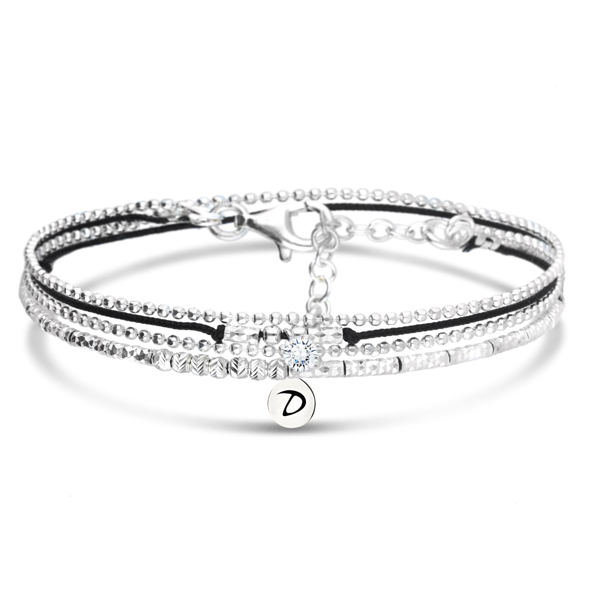 BRACELET DOUBLE TOURS NOIR BABY OXYDE