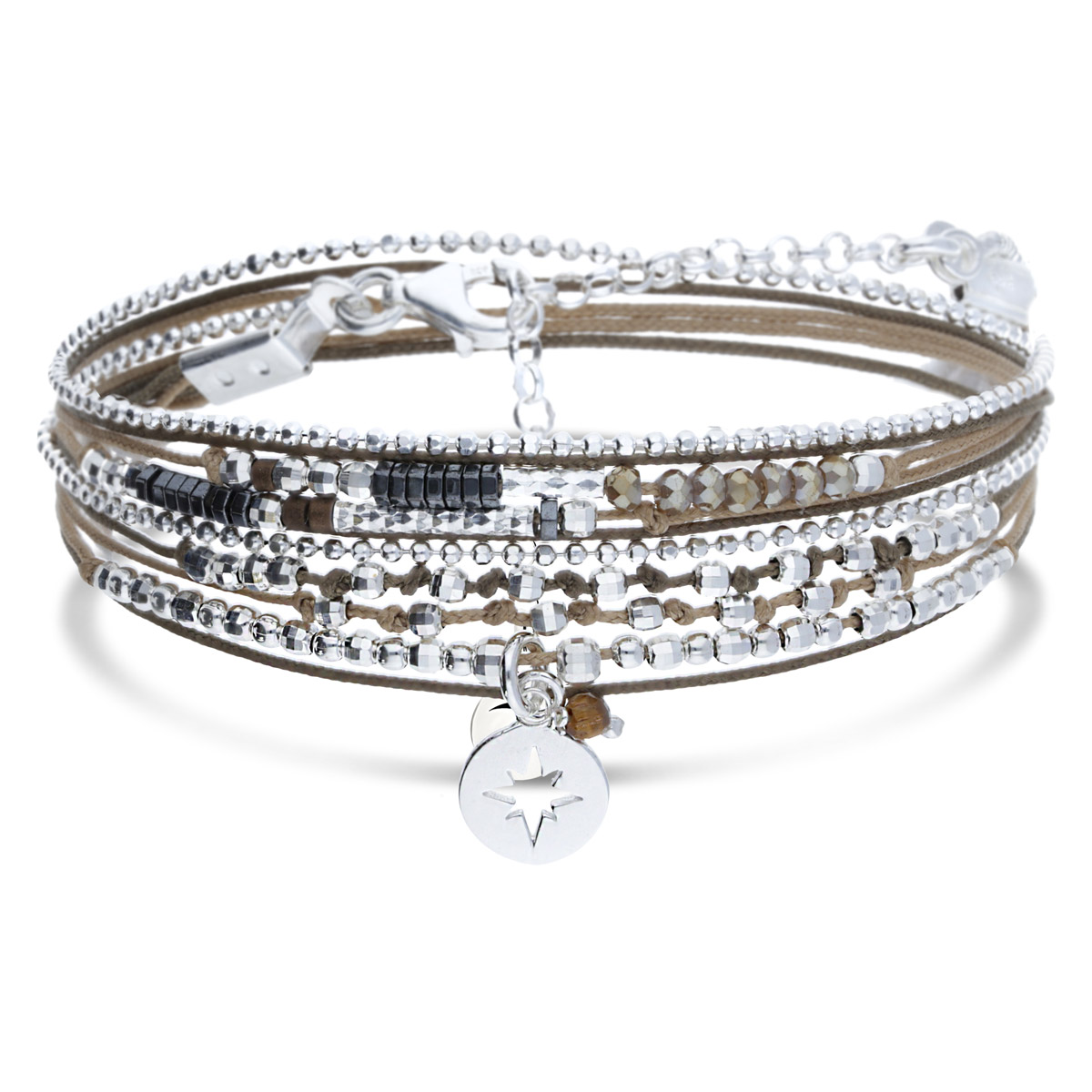 BRACELET MULTI TOURS BEIGE ETOILE DU NORD