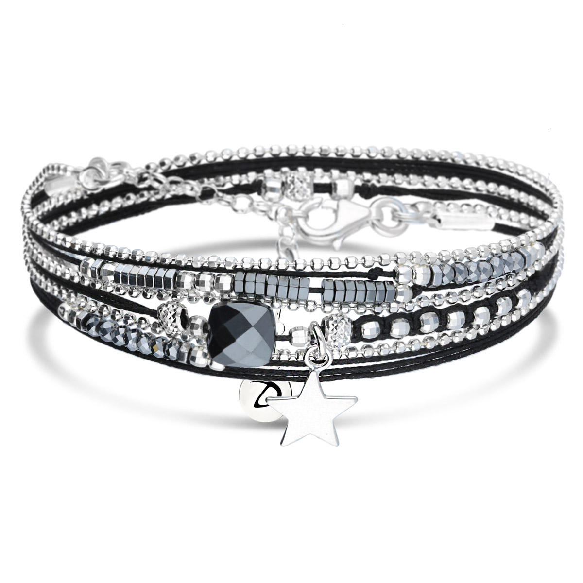 BRACELET VIRTUOSE ETOILE NOIR