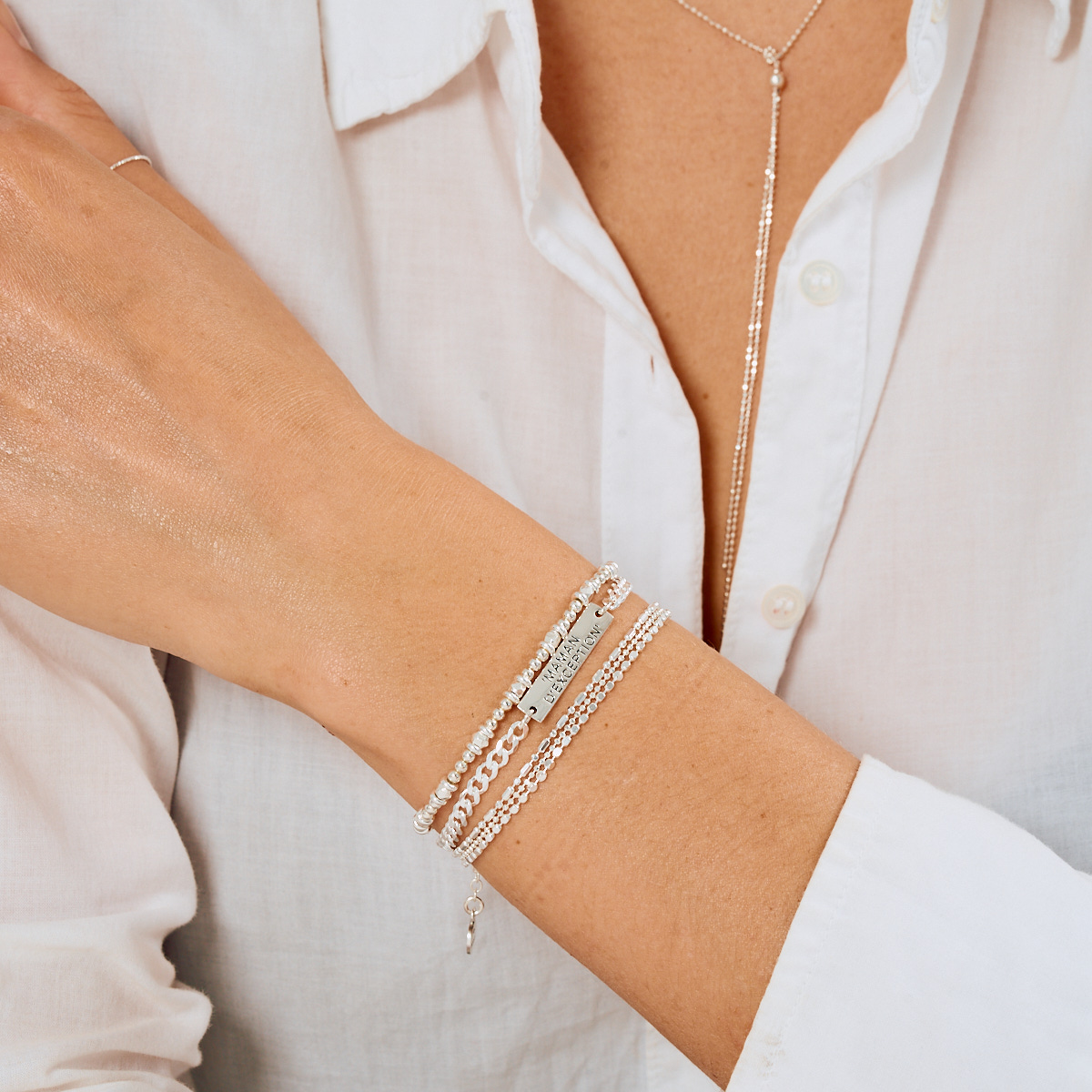 Composition de Bracelets Argent 925 Maman d’ Exception