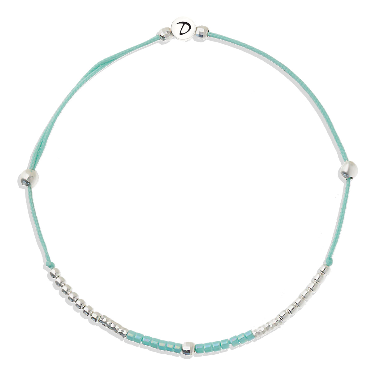 Bracelet Cordon Vert Turquoise Perles Lagon Le Pétillant
