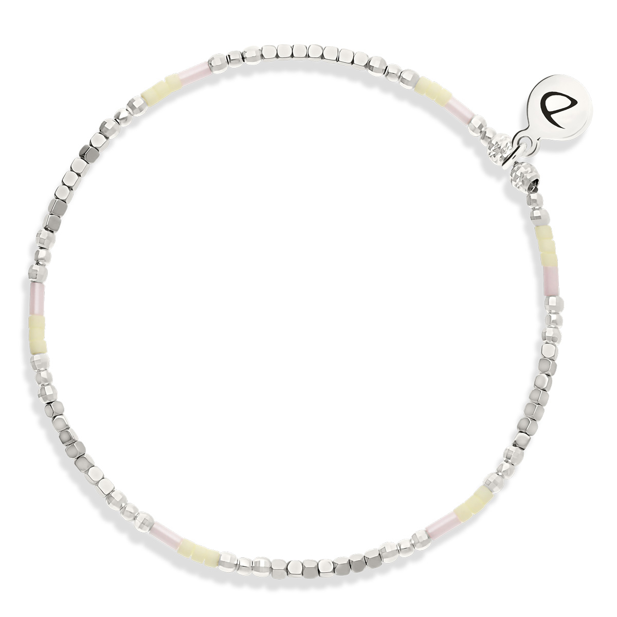Bracelet Élastique Argent 925 L’ Escapade Rose Jaune Hématite