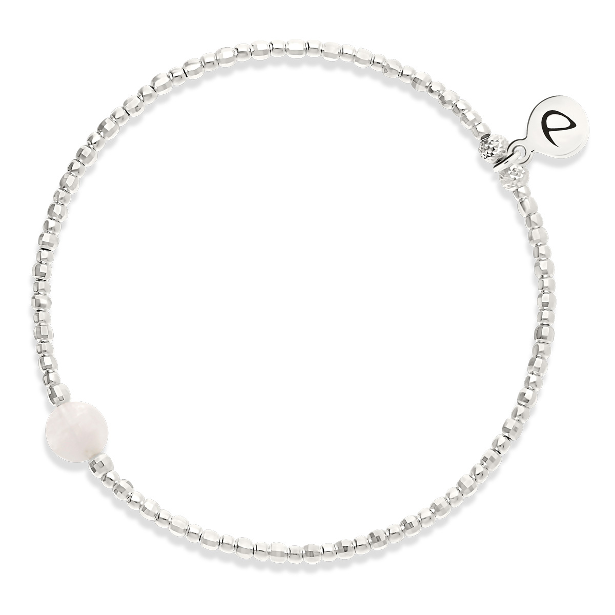 Bracelet Élastique Argent 925 Le Vibrant Beryl Rose