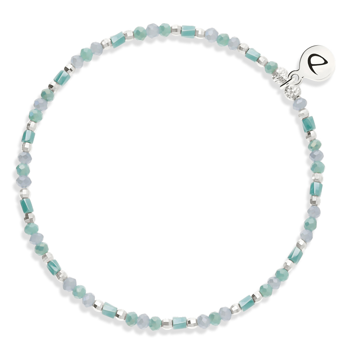 Bracelet Élastique Argent 925 L’ Éclatant Bleu Turquoise