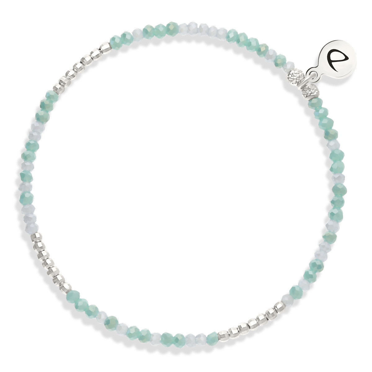 Bracelet Élastique Argent 925 Le Captivant Bleu Turquoise