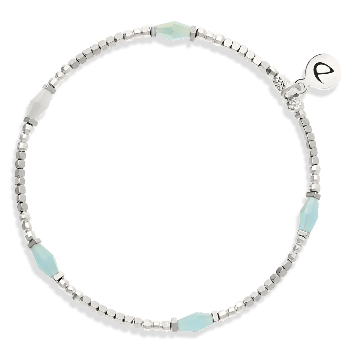 Bracelet Élastique Argent 925 L\' Allié Bleu Turquoise