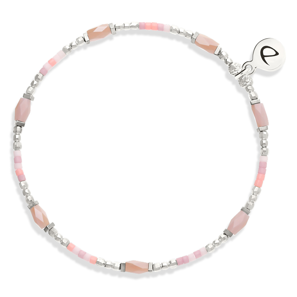 Bracelet Élastique Argent 925 L’ Atout Rose Orangé