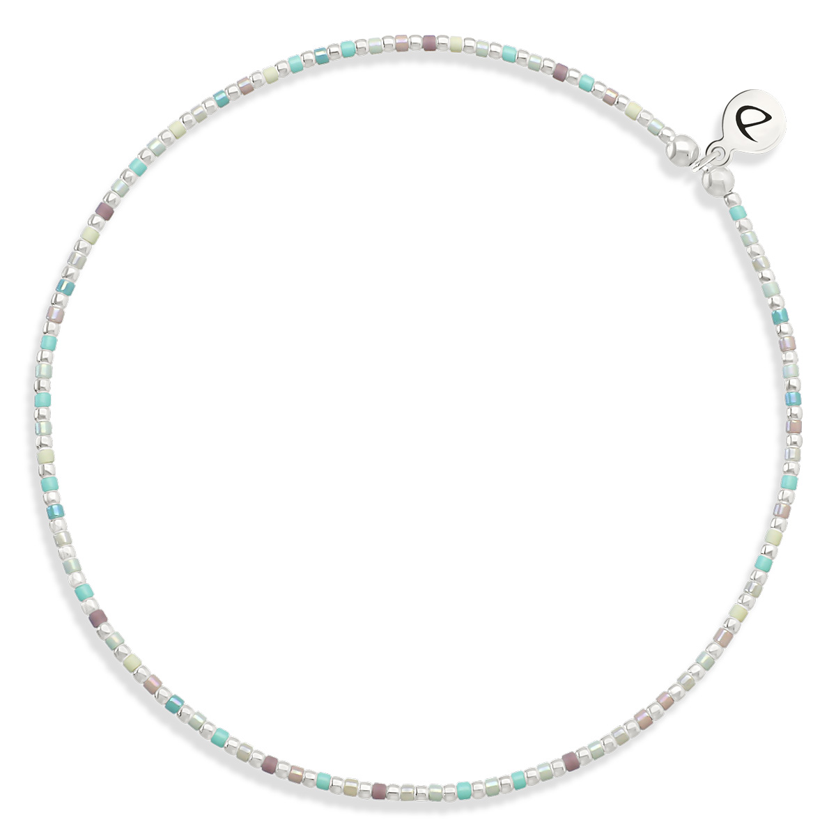 Chevillère Élastique Argent 925 Miyuki Mix Pastel