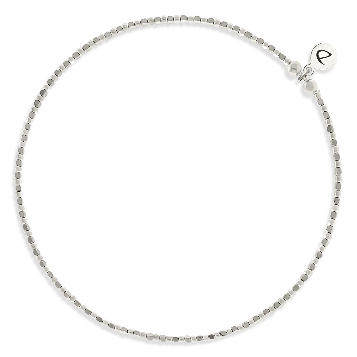 Chevillère Élastique Argent 925 Miyuki Hématite
