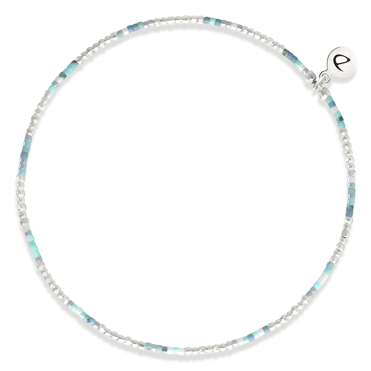 Chevillère Élastique Argent 925 New Birdy Bleu Turquoise